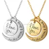 Mode Maan Ketting I Love You To The Moon en Back Hanger 2018 Nieuwe Charme Sieraden voor Vrouwen Gift Kinderaccessoires C3751