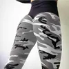 Fnmm 2018 verde camo calças esportivas de fitness sem costura treino feminino yoga leggings impressão 3d sexy hip push up calças calças justas ginásio jegging5088902