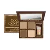 CACAO Contour Kit 4 Couleurs Bronzeurs Surligneurs Poudre Palette Nude Couleur Shimmer Stick Cosmétiques Chocolat Fard À Paupières avec Brosse