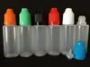PE Dropper Bottles 3ml 5ml 10ml 15ml 20ml 30ml 50ml Colour Childproof Cap Sharp Dropper Tip Plastic Eliquid가있는 바늘 병