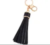 Keychains & Lanyards Free Shipping Fashion casual PU leather tassels women keychain bag pendant alloy car key chain ring holder retro jewelry D2SY