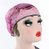 Nuovi cappelli da donna in pizzo con fiori berretti musulmani cappello turbante cappelli Skullies accessorio per capelli bandana copricapo cappelli per chemioterapia