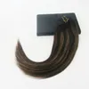 Alta quailty brasileña Remy Hair # 1B # 6 # 1B Balayage Color 14-24 "Paquetes de cabello liso Clip en extensiones de cabello Envío gratis