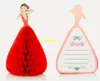 100 pcs/lot belle enfant princesse papier carte d'invitation mariage enfants fête d'anniversaire carte d'invitation cartes de voeux