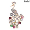 Elegant Multi Color Rhinestone Peacock Animal Brooches For Women Wedding And Party Jewelry Accessories Bridal Pins Pins,
