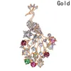 Eleganti spille animali con strass multi colore pavone per le donne accessori per gioielli da sposa e da festa spille da sposa spille,