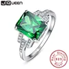 Klassischer russischer Nano-Smaragd-Ring mit 10,75 ct Smaragdschliff, massives 925er-Sterlingsilber-Ring-Set, beste Marke, edler Schmuck für Frauen, S18101001