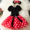 I bambini estivi si vestono topo principessa costume da festa abbigliamento infantile puntino vestiti per bambini compleanno ragazze tutu abiti9211420