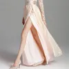 Women's Runway Dresses Spaghetti Straps Embroidery Party Prom Sexy Split Fashion Long Designer Dresses
