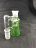 Green glass hookah oil drilling rig smoking pipe bong, 14mm joint, factory direct price concessions