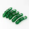 Die beliebteste neue Glaspfeife mit grüner Farbe für das Rauchen einer Handpfeife in Gurkenform
