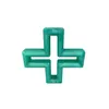 Silicone Cross Teether Tanding Pendant BPA Gratis Safe Nursing Pärlor Swiss Geometric Cross Chewable Smycken Sensory Toy