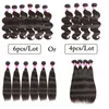 100% Não Transformados Onda Do Corpo Brasileiro Em Linha Reta Cabelo Humano Weave 4 pcs Lotes OU 6 pcs Lotes Cabelo Humano Brasileiro Wefts Máquina Dupla