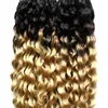 T1B613 Blonde Kinky Curly Micro Loop Human Hair Extensions 200s Ombre Micro Loop Ring Hair Extensions 200 g Curly Micro Perlen Haare E5157138