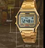 Skmei Men039 Lady Retro Business Watch imperméable Electronic Watch Personality Band Steel Light Gold Watches7514685