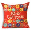 36Design 45x45cm kussensloop Sneeuw Xmas Style Cushion Cover Merry Christmas Santa Claus Socks Ballon Home Decoratieve kussens Case Cover