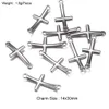 Silver Tone Stainless steel Cross connectors pendant fit Bracelet Necklace DIY jewelry accessories Making Parts Wholesale