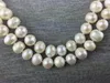 Nouveau Arriver 60 pouces Longue Collier De Perles, 10mm Blanc Naturel D'eau Douce Perle Bijoux, Mariage, Fête Des Mères Femmes Cadeau