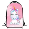 Licorne Imprimé Sacs À Dos D'école Pour 14 Pouces Ordinateur Portable Collège Étudiants Sacs D'école Grande Capacité Sac À Dos Personnalisé Animal Femmes Sacs À Bandoulière