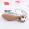 Clearance Children Girl Princess Sandals Kids Girls Summer Wedding Shoes High Heels Dress Shoes Party Shoes For Girls 4 Colors 12Size Sandal