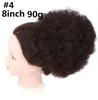8inch مجعد الشعر الاصطناعية الشقة العقدة مع اثنين من كملات البلاستيك تسريحات الشعر الزفاف قصيرة updo غطاء