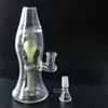 Lava lampglasflaska bongs litet vatten rör färgat glas vatten bong 145 mm kvinnlig fog olje dabb rigg med glas skål9911173