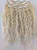 Brasilianische Jungfrau Remy Curly Hair Schussclip in natürlichen Kinky Curl Webe unverarbeitete Blonde 613 menschliche Erweiterungen 9254094