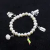 2018 High quality white elegant wedding dress freshwater pearl bracelet luxury various accessories pendant bracelet wholesale