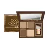 Hot COCOA Contour Kit 4 Cores Bronzers Highlighters Paleta de Pó Cor Nua Shimmer Vara Cosméticos Sombra de Chocolate com Escova