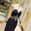 Dark 60724 Navy Vintage Devel Dresses High Neck Slights Prom shipper with the skense save size us2-16 oborty party bords