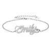 18 Karat vergoldete Edelstahlarmbänder mit Buchstaben „Emily“, Charm-Namensarmbänder für Frauen, personalisiertes individuelles Charm-Weihnachtsgeschenk