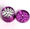 2023 Crown metal grinder crown aluminum alloy flat 4 layer grinder smoking set