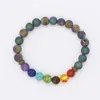 Poshfeel 7 Chakra Healing Balance Beads Armband Yoga Energy Natural Stone Onyx Geode Armband Kvinnor Män Smycken