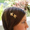 1 PC Nya kvinnor Girls Hot Fashion Gold Tone Bee Hairpin Side Clip Hair Clip Hairpin New