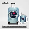 Travel On Road Luggage Protector Cover For 18'' To 30' Inch Suitcase Personalized Denim I am USA Waterproof Dust Baggage protective Covers