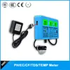 Freeshipping 6 in 1 Misuratore multiparametro per test dell'acqua LCD digitale Monitor multifunzione pH / RH / EC (TDS) / TEMP Tester per la qualità dell'acqua