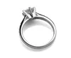 choucong Prong set 6mm Stone Diamond 925 sterling Silver Women Engagement Wedding Band Ring Sz 4-10 Gift