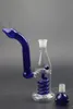 21cm de haut tube en spirale Perc Ash Catcher Pipe à eau en verre Fumer des plates-formes pétrolières en stock Bong en verre Pipes à fumer à la main