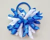 Dziewczyna 35 quot Curlies Polkadot Ribbon Korker Hair Bows Clips Drukuje kropka wstążka pętla korker kucyk ponytail włosy