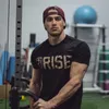 Męskie Marka Siłownie T Shirt Fitness Bodybuilding CrossFit Slim Fit Bawełniane Koszule Krótki Rękaw Workout Męskie Teees Tops Odzież