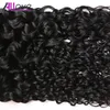 8-28 "Water Wave 3 Bundles con chiusura Capelli vergini brasiliani Onda d'acqua peruviana Onda oceanica malese Capelli umani bagnati e ondulati indiani