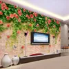 Aangepaste 3D Muurschildering Wallpaper Moderne Romantische Rose Butterfly Photo Wall Papers Beddengoed Kamer Woonkamer Sofa Achtergrond Panel Muur