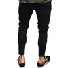 Men's Skinny jeans Casual Slim Biker Jeans Denim Knee Hole hiphop Ripped Pants Washed High quality Free Shipping