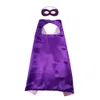 Plain double layer kids cape with mask set superhero costume cosplay 7070cm 6 colors choice for Halloween Christmas birthday part7696236