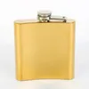 3 Colors 6oz Hip Flask Flagon Jug Rose Gold Rainbow Colorful Stainless Steel Wine Glass Whiskey Water Bottle Wine Glasses CCA10571-A 20pcs