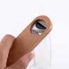 Bottle Opener Kitchen Tools Stainless Steel Wooden Handle Beer Openers Bar Tools Soda Beer Bottle Cap Opener Home Supplies WX9-1063