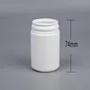 20PCS frete grátis / lot encaixe seguro fácil puxar garrafa tampa, recipientes de plástico 80ml branco doces pill plástico