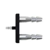 Metallkönsmaskin Svart och Silver Double Vac-U-Lock Dildos Holder Attachment Avstånd Justerbara Vuxna produkter