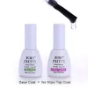 2 butelki / zestaw 10ml żel UV Płaszcz bazowy No Wipe Top Coat Set dla UV LED Nail Żel Polski Soak Off UV Zestaw