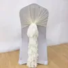 150pcs New Design CREAM COLOR Pre- tied Willow Chair Normal Banquet Chiavari Chair Sash With Freely Wedding Decoration